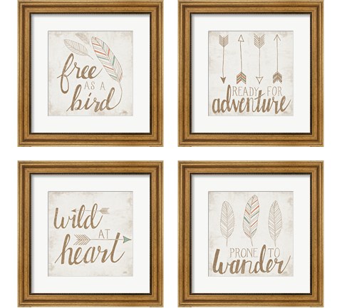 Wild & Free 4 Piece Framed Art Print Set by Laura Marshall