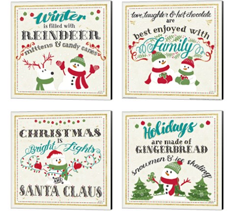 Winter Wonderland 4 Piece Canvas Print Set by Janelle Penner