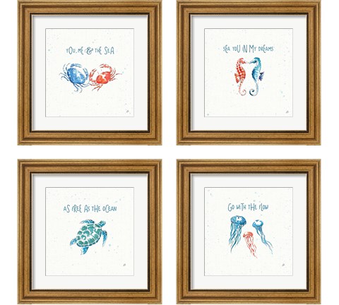 Maritime  4 Piece Framed Art Print Set by Daphne Brissonnet