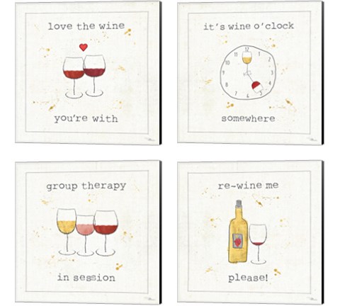 Flavor Notes 4 Piece Canvas Print Set by Pela Studio