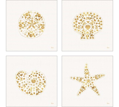 Sea Charms 4 Piece Art Print Set by Veronique Charron