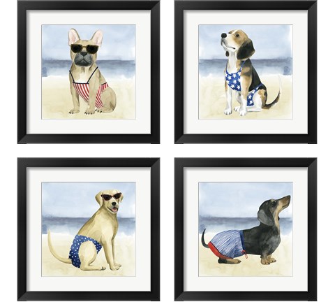 Hot Dog 4 Piece Framed Art Print Set by Grace Popp