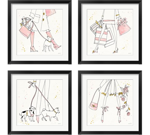 Fashion Feet 4 Piece Framed Art Print Set by Anne Tavoletti