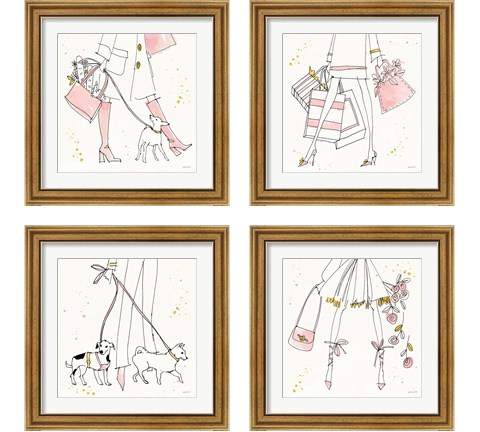 Fashion Feet 4 Piece Framed Art Print Set by Anne Tavoletti