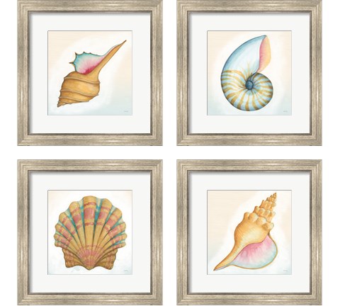 Boardwalk Sea Life 4 Piece Framed Art Print Set by Wild Apple Portfolio