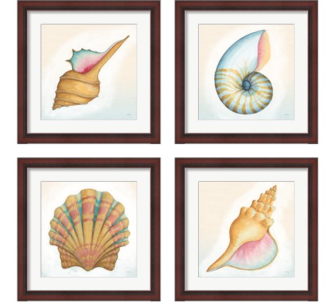 Boardwalk Sea Life 4 Piece Framed Art Print Set by Wild Apple Portfolio