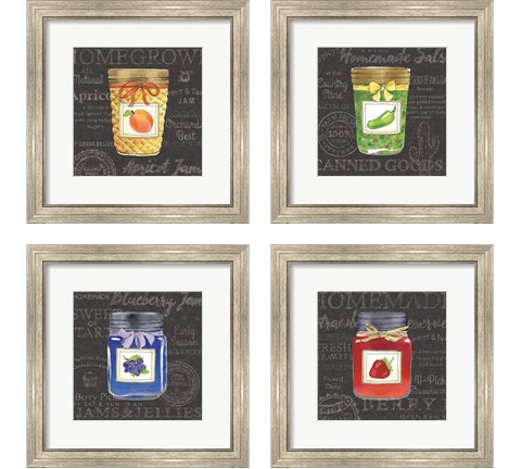 Canning Kitchen Black 4 Piece Framed Art Print Set by Beth Grove