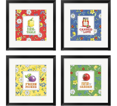 Fresh From the Garden 4 Piece Framed Art Print Set by Beth Grove