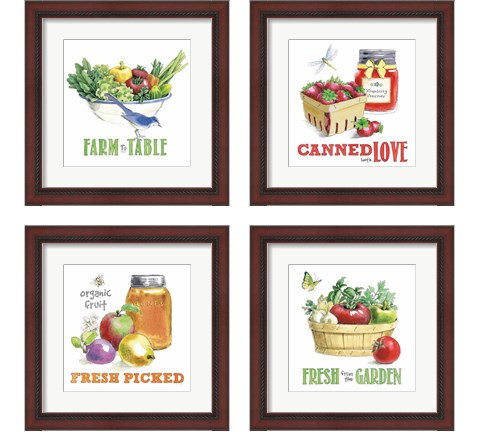 Fresh From The Garden 4 Piece Framed Art Print Set by Beth Grove