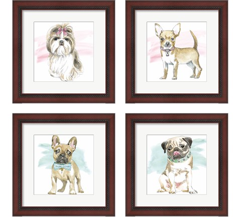 Glamour Pups 4 Piece Framed Art Print Set by Beth Grove