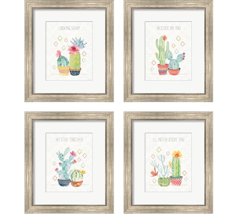 Sweet Succulents  4 Piece Framed Art Print Set by Pela Studio