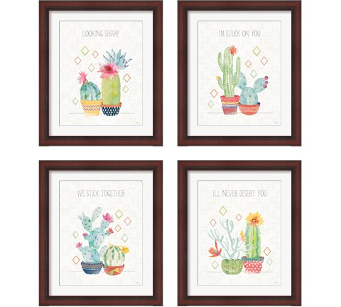 Sweet Succulents  4 Piece Framed Art Print Set by Pela Studio