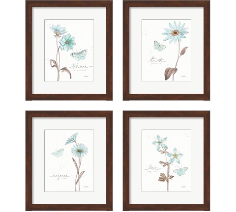 Bits of Blue 4 Piece Framed Art Print Set by Katie Pertiet