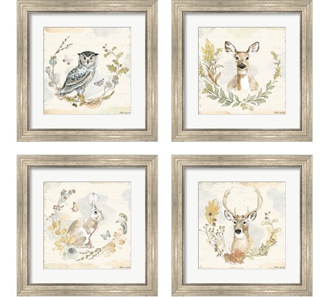 Woodland Wreath 4 Piece Framed Art Print Set by Beth Grove