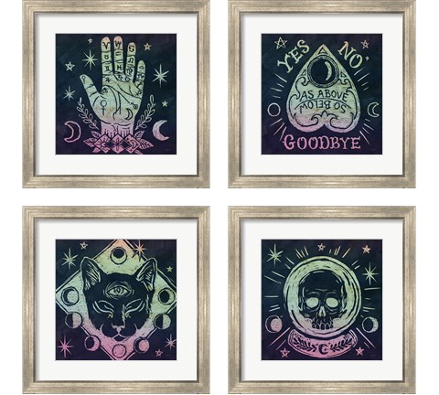 Mystical Halloween Jewel  4 Piece Framed Art Print Set by Mary Urban