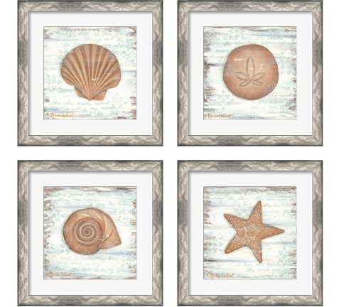 Ocean Sea Life 4 Piece Framed Art Print Set by Annie Lapoint