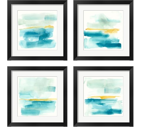 Liquid Horizon 4 Piece Framed Art Print Set by Jennifer Goldberger