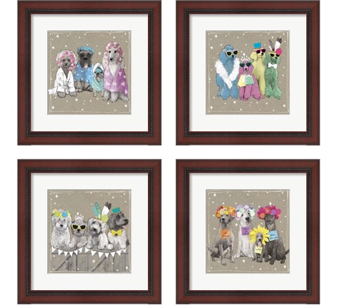 Fancypants Wacky Dogs 4 Piece Framed Art Print Set by Hammond Gower