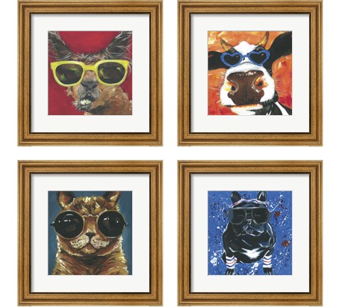 Dapper Animal 4 Piece Framed Art Print Set by Jennifer Rutledge