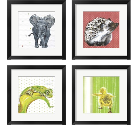 Animal Baby 4 Piece Framed Art Print Set by Jennifer Rutledge