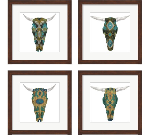 Day of the Dead Skull Mount 4 Piece Framed Art Print Set by Studio W