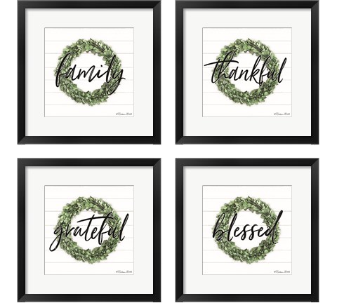 Blessed & Grateful 4 Piece Framed Art Print Set by Susan Ball