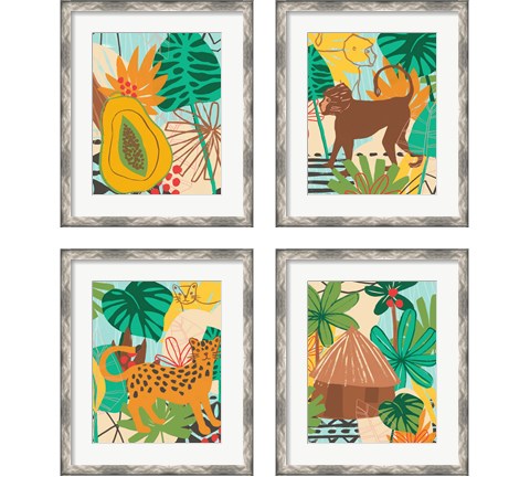 Graphic Jungle 4 Piece Framed Art Print Set by June Erica Vess