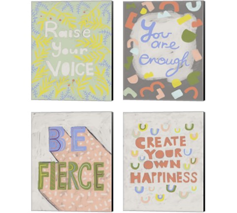 Her Voice 4 Piece Canvas Print Set by Chariklia Zarris