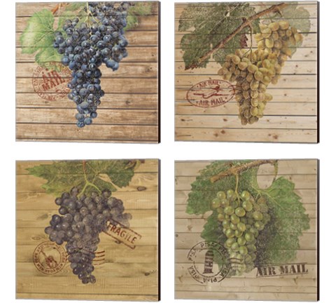 Grape Crate 4 Piece Canvas Print Set by Nobleworks Inc.