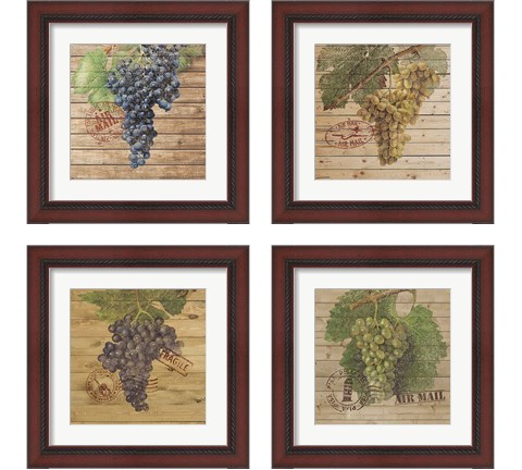 Grape Crate 4 Piece Framed Art Print Set by Nobleworks Inc.