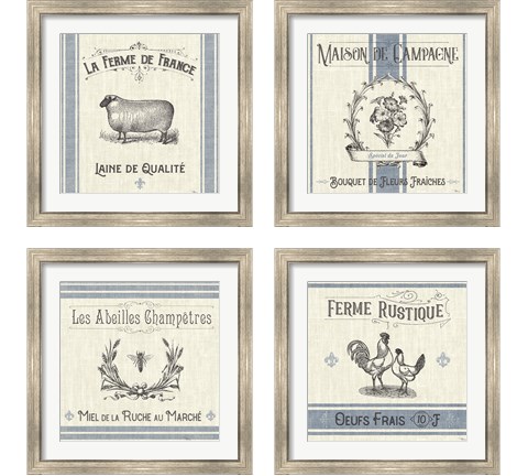 French Farmhouse 4 Piece Framed Art Print Set by Pela Studio