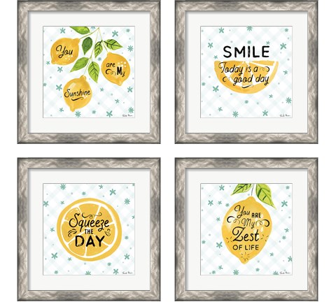 Mellow Yellow 4 Piece Framed Art Print Set by Farida Zaman