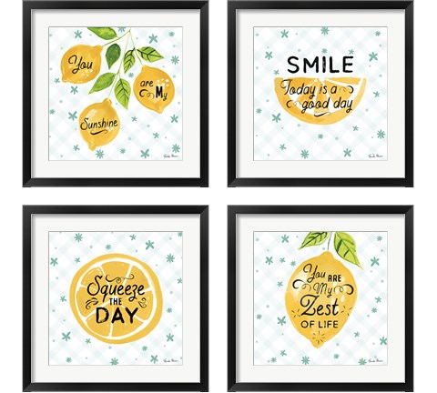 Mellow Yellow 4 Piece Framed Art Print Set by Farida Zaman