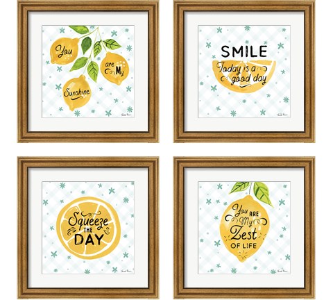 Mellow Yellow 4 Piece Framed Art Print Set by Farida Zaman