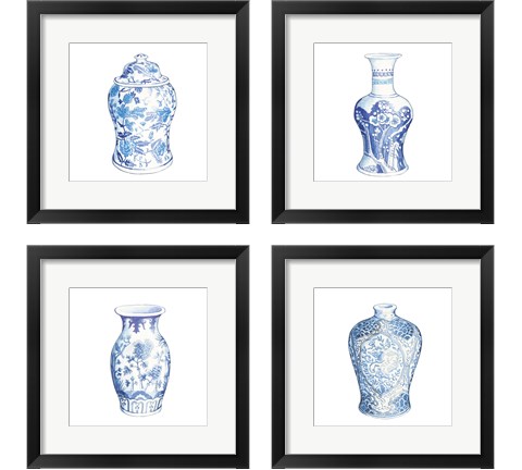 Ginger Jar on White 4 Piece Framed Art Print Set by Wild Apple Portfolio