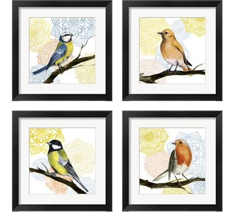 Mandala Bird 4 Piece Framed Art Print Set by Grace Popp