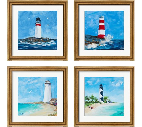 The Lighthouses 4 Piece Framed Art Print Set by Julie DeRice