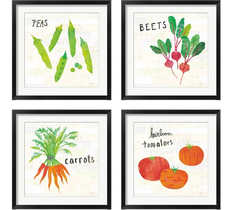 Kitchen Garden Cream 4 Piece Framed Art Print Set by Melissa Averinos