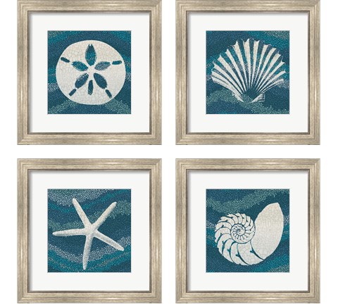 Sea Glass 4 Piece Framed Art Print Set by Wild Apple Portfolio