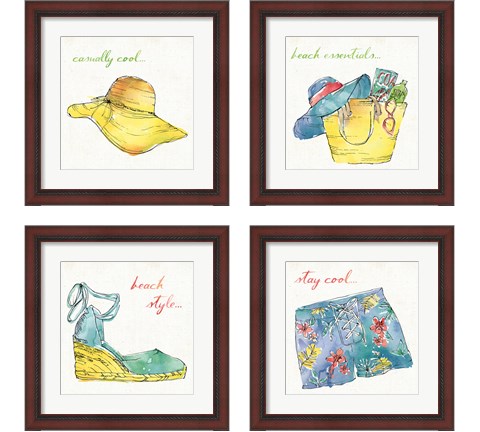 Surfs Up 4 Piece Framed Art Print Set by Anne Tavoletti