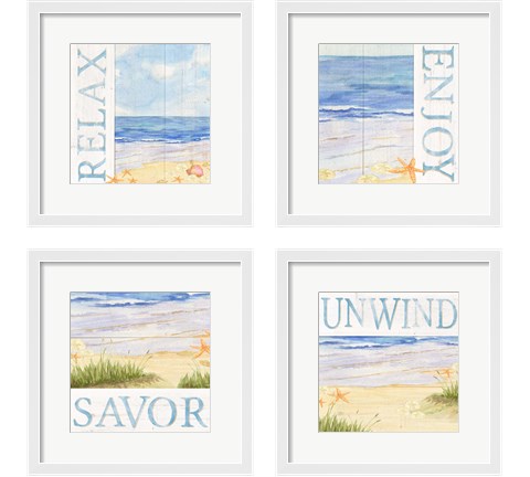 Savor the Sea 4 Piece Framed Art Print Set by Tara Reed
