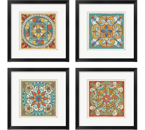 Mediterranean Flair  4 Piece Framed Art Print Set by Daphne Brissonnet