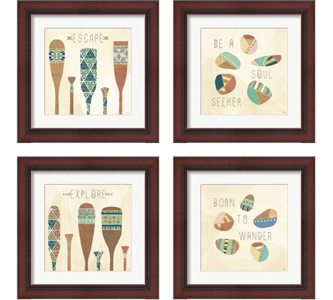 Outdoor Geo 4 Piece Framed Art Print Set by Veronique Charron