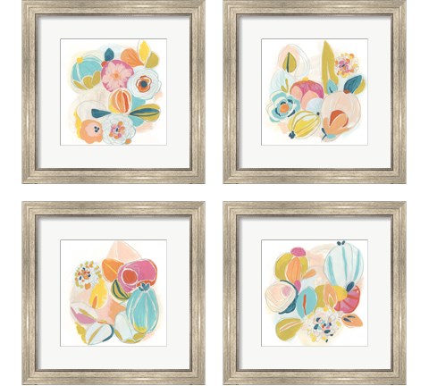 Floral Vibe 4 Piece Framed Art Print Set by June Erica Vess