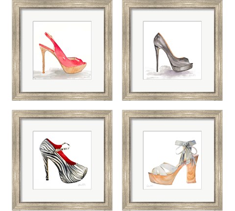 Animal Print Stiletto 4 Piece Framed Art Print Set by Lanie Loreth