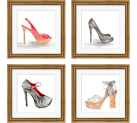 Animal Print Stiletto 4 Piece Framed Art Print Set by Lanie Loreth