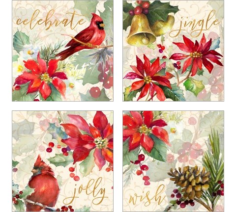 Holiday Wishes 4 Piece Art Print Set by Lanie Loreth