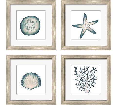 Coastal Icon Blue 4 Piece Framed Art Print Set by Elizabeth Medley