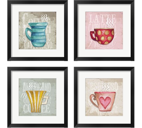 Daily Coffee 4 Piece Framed Art Print Set by Elizabeth Medley