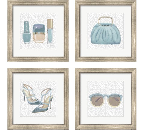 Must Have Fashion Gray White 4 Piece Framed Art Print Set by Emily Adams